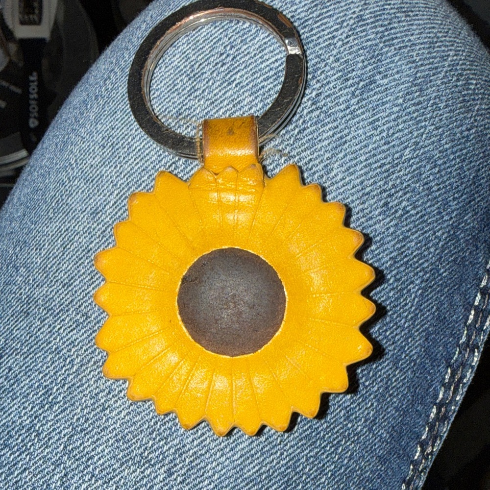 Coach Yellow Leather Keychain - Picture 3 of 6